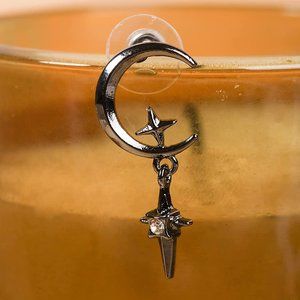 Emo Punk Sun & Moon Earrings